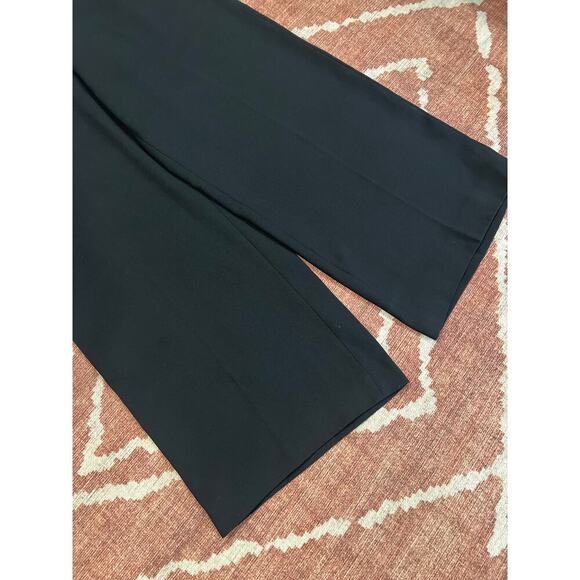 Womens Zara High Waisted Trouser Dress Pants Wide Leg Black Minimalist Medium - Picture 3 of 6